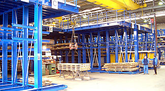 Cantilever racking mezzanine floor