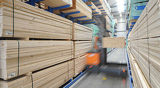 Cantilever racking for timber storage