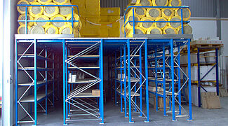 pallet rack with mezzanine floor