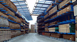 rack-clad warehouse